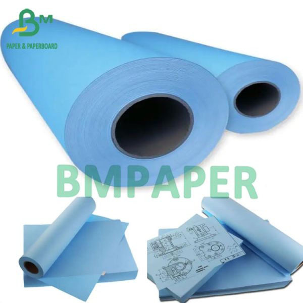 rollo azul 310m m de la impresión del chorro de tinta del papel de trazador de 80gsm cad longitud de 620m m del x 150m