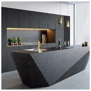Melamine Board Premade Kitchen Cabinets Units Modular Glass