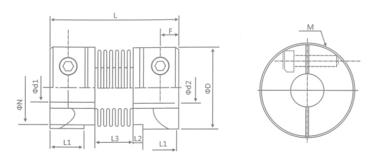 Стальной шагнутый кодировщик соединения вала серии вала соединяя GRC мембран