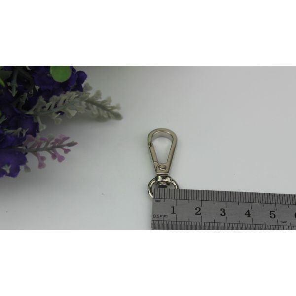Factory direct sale metal zinc alloy 10 mm hanging brush anti brass snap hook for handbag