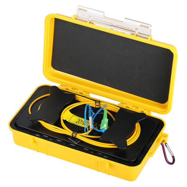 FC/LC/SC/ST Connector SM DM OTDR Launch Cable Box , 500m 1km Fiber Optic Launch Box