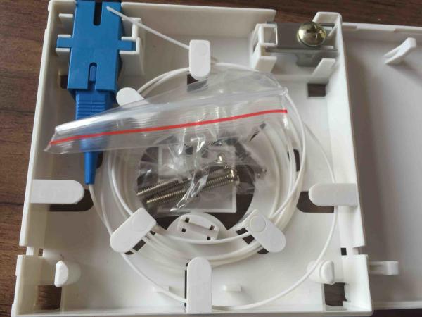 Placa dianteira ótica material da fibra ótica dos portos da caixa de distribuição 2 do ABS branco