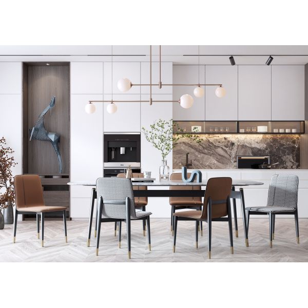 High Gloss OEM Furniture Modular Lacquer Kitchen Cabinets With Marble