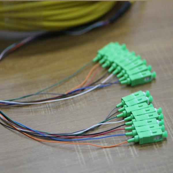 8 Cores Pre Terminated Fiber Optic Cable SC OS2 Singlemode Breakout Pre Connected