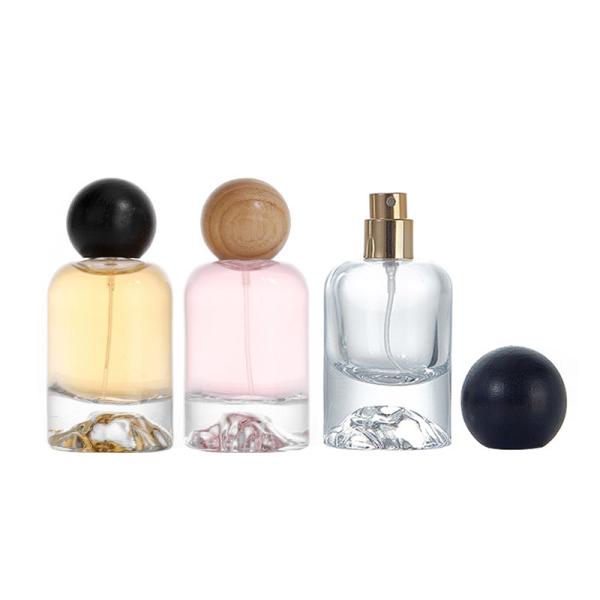 Bouteilles de parfums en verre personnalisées de 30 ml de 50 ml.