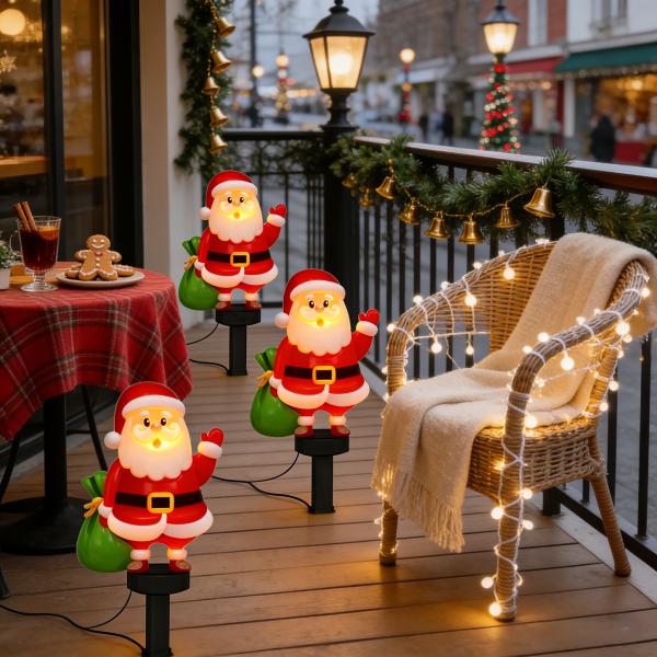 40cm Height Christmas Ground Stake Lights with IP65 Waterproof and Energy-Saving LED for Outdoor Holiday Decor