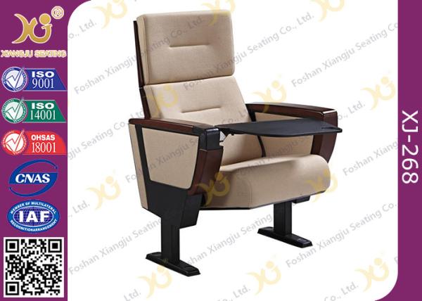 Soild Molded Bent Plywood Back Church Auditorium Chairs With ABS Tablet