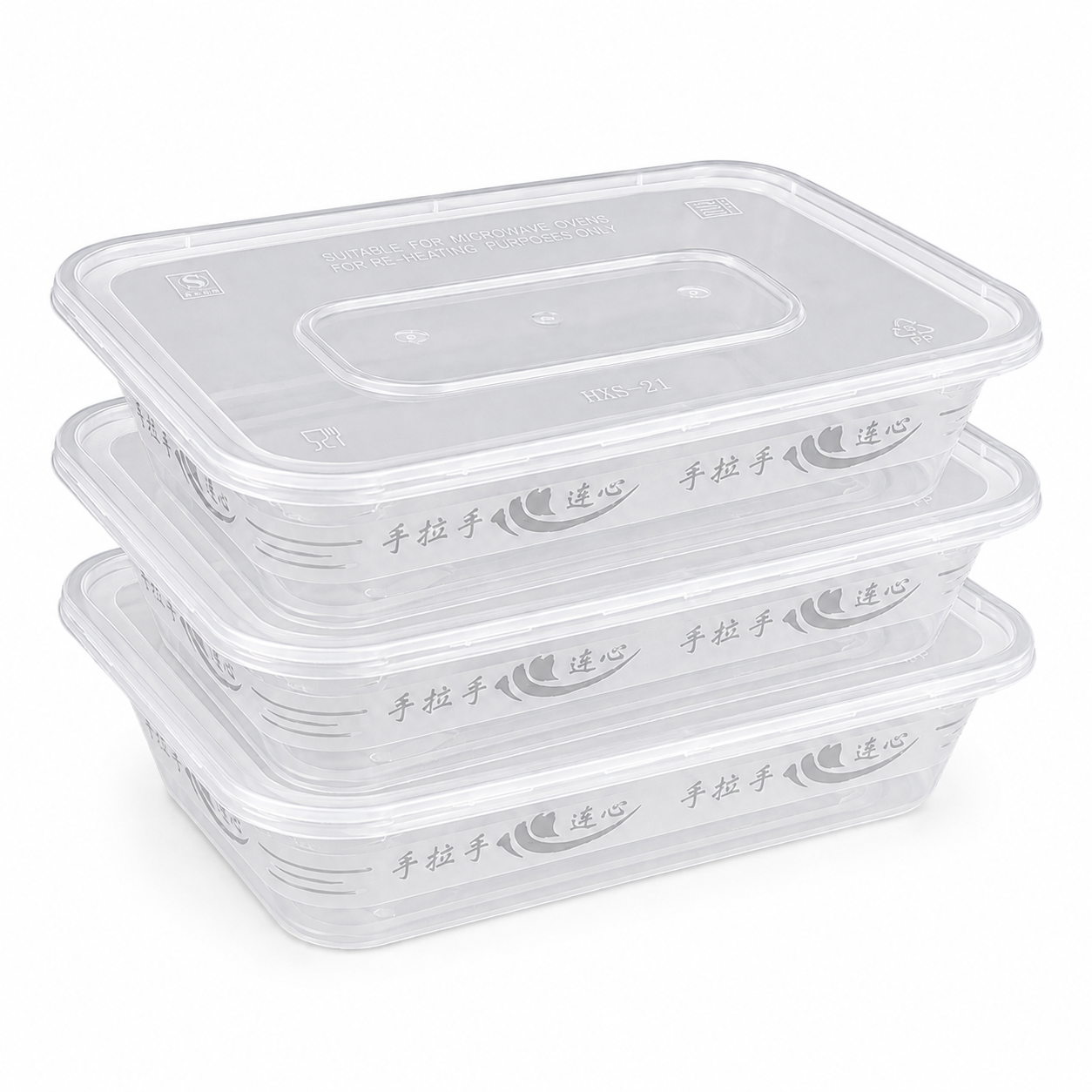 Leak Resistant Lid PP Food Container 500ml for Takeout / Meal Prep