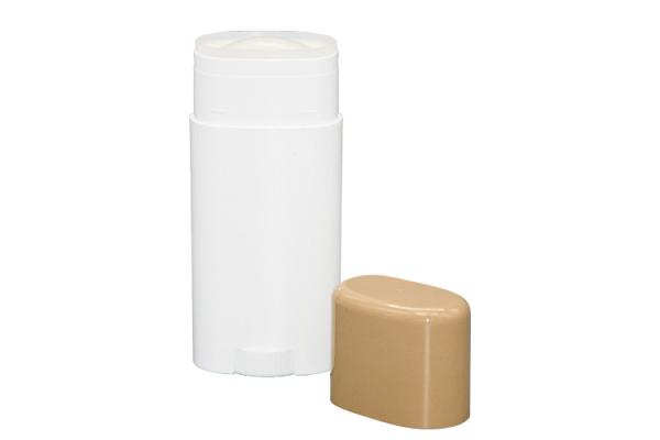 1.3oz/40g PP esvaziam o recipiente oval recarregável do desodorizante colam o tampão do mecanismo da torção