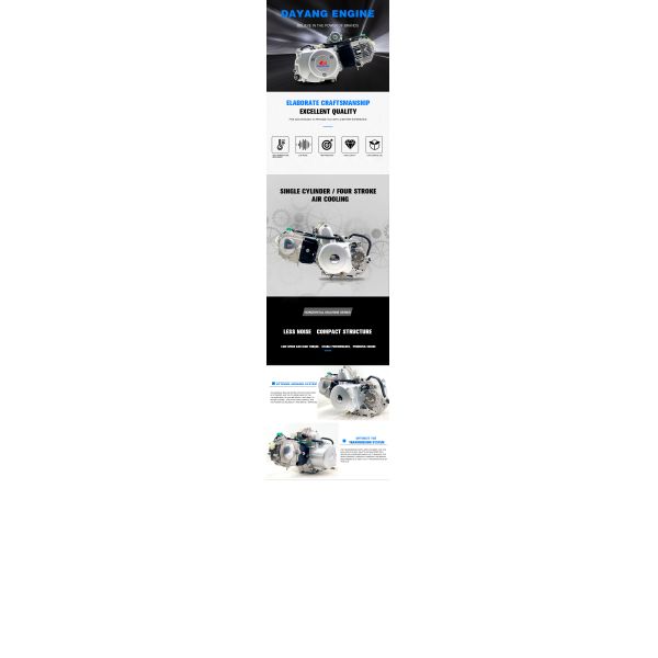 124.1ml Displacement Electric Engine Single Clutch Three Wheels Motorcycle Engine Assembly