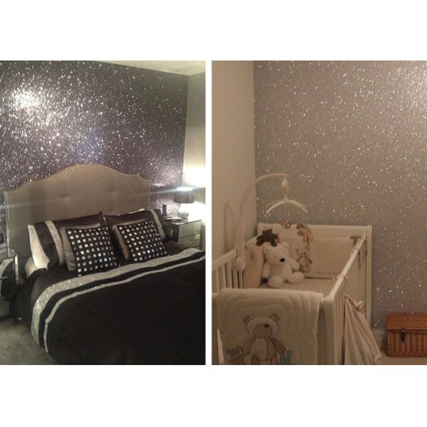 Assorted Black And Gold Glitter Wallpaper Thick Precutted Synthetic Material