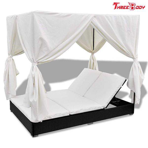 Comfortable Outdoor Furniture Sofa , Cream White Outdoor Garden Furniture Lounge Sofa