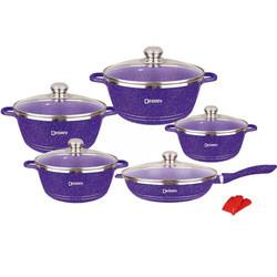 Cheap Cast 12 PCS Medical Stone Cooking Pot Set Dessini Non Stick Cookware Set Ollas Aluminum Induction Cookware Sets