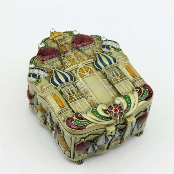 Hot Sale European Castle Desgin Fashionable Jewelry Box Metal