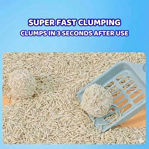 Natural Biodegradable Pea Fiber Tofu Cat Litter with Fast Clumping Low Dust Flushable Formula Performance