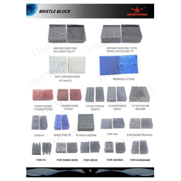 131181 704186 Bristle Blocks For Vector M88 MH8 Q80 Q50 IH8 MP9 MP6 Cutters