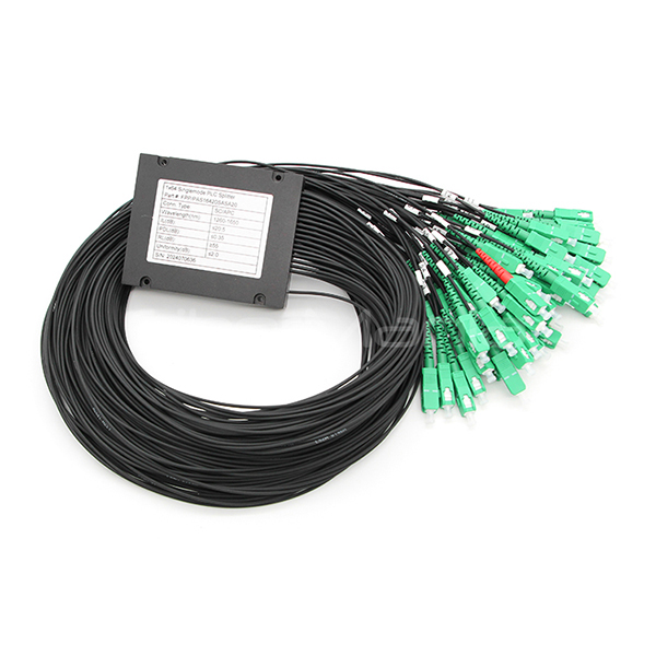 Чёрный 1X64 PLC Splitter с модулем ABS Ввод вывода 2.0 мм LSZH