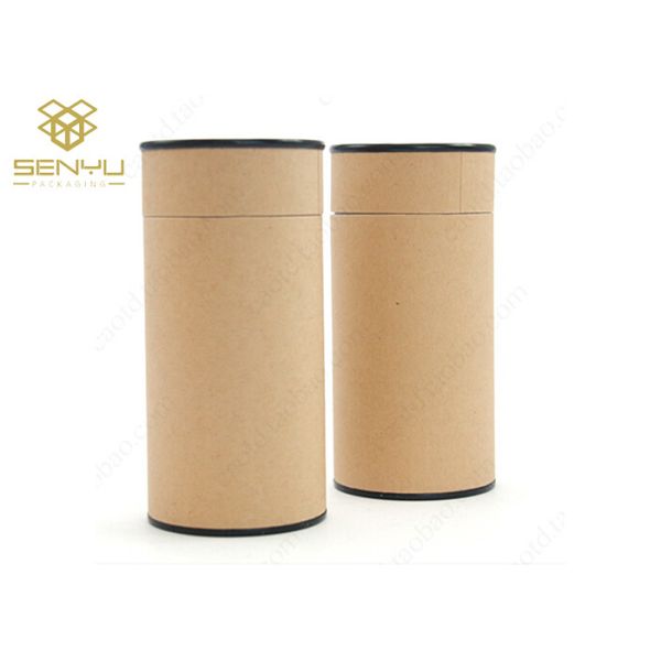Cylinder Shaped Kraft Paper Tube Packaging Box Round Cardboard For Tea Bag
