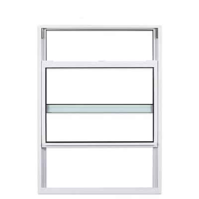Plastic Frame Africa Aluminum Window with Double Pane Low-E Glass and Grill Design
