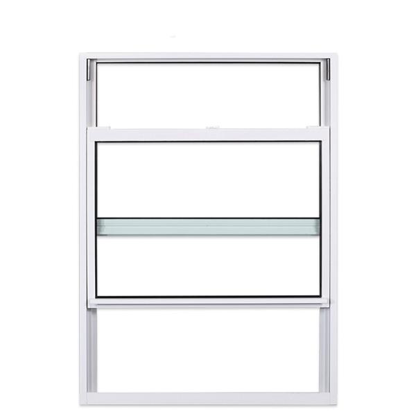 Aluminum Double Glazed Windows in Blue with Clear Glass and FiberGlass Screen Netting