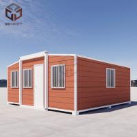 Impecabilidade ao fogo Habitação ajustável expansível Cabana prefabricada dobrável com terraço personalizado