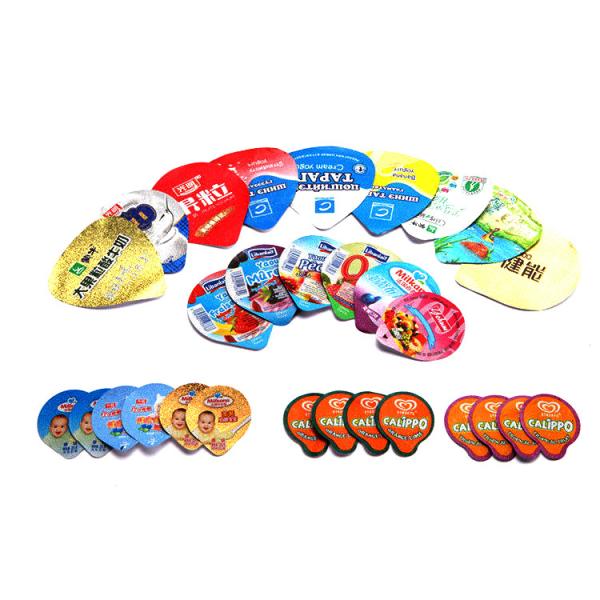 printed 144mm Aluminum Yogurt Foil Lid 120 Mic For Dairy Packaging