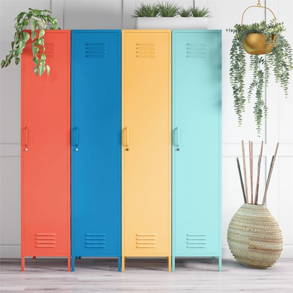 Height 1700mm Metal Single Door Locker For Kids Living Room Bed Room Office