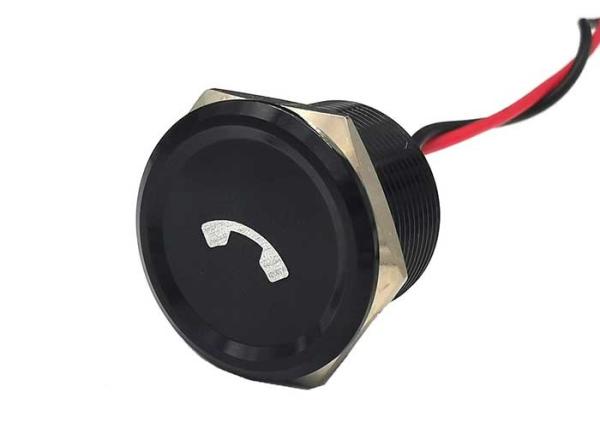 19mm Waterproof  Piezo Touch Switch Ip68 Momentary Black For Marine