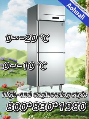 High End Compact Two Door Commercial Freezer Adjustable Safety Operation