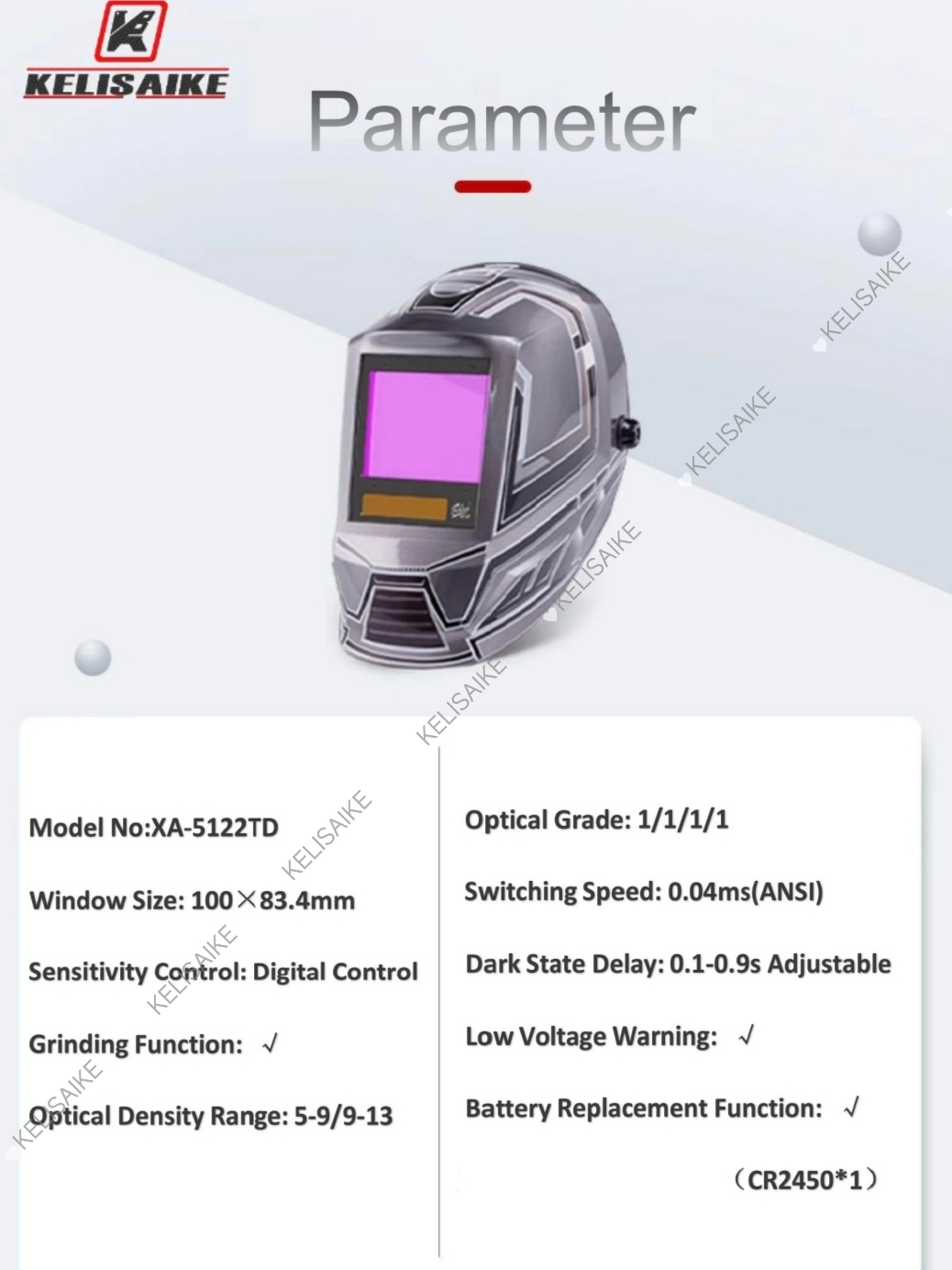 P1004 Powered Air Purifying Respirator Papr with Auto-Darkening Welding Helmet