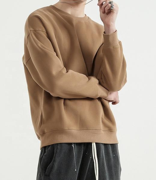 Vintage Custom Cotton Fleece Crewneck Blank Oversized Sweatshirt Loose Unisex