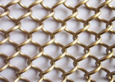 Aluminum Alloy Mesh Metal Chain Curtains Straight / Bent Track Shape For Home Decor