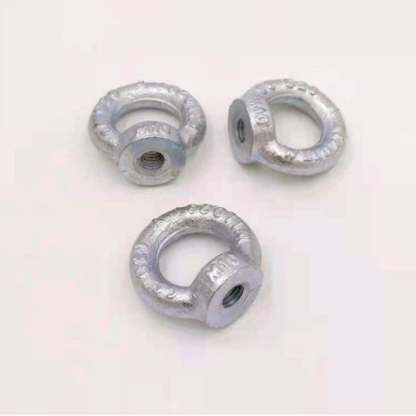 Carbon Steel White Zinc Plated Din 582 Heavy Duty Lifting Eye Nut M6