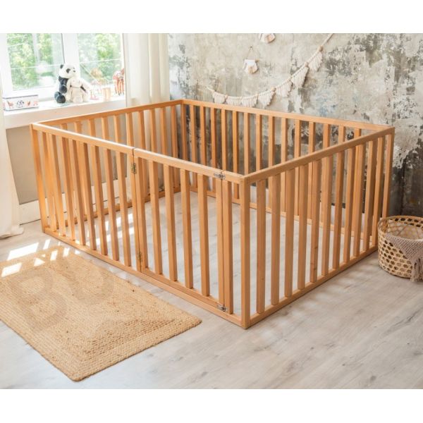 OEM Eco friendly wooden Bed with Extra Protection Nursery bed Toddler Play bed Solid wood bed