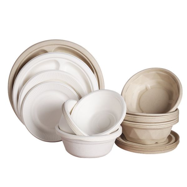 Eco-Friendly Biodegradable Paper Pulp Plate for Disposable and Smooth Edge Containers