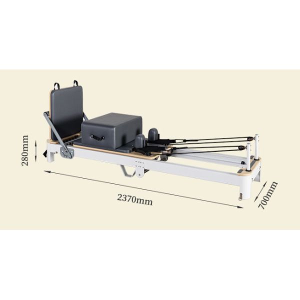 Customized Aluminum Alloy Pilates Folding Core Bed Shaped Yoga Flat Bed Women'S Fitness Silent Bed