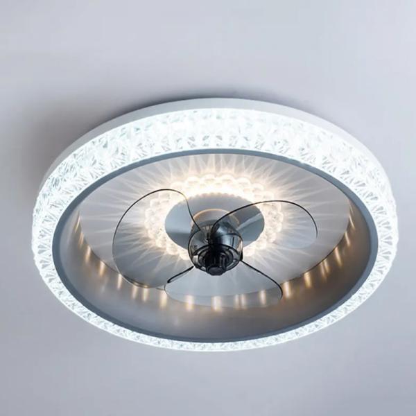 80W 500mm Dimmable Ceiling Fan With Light High Bright Air Cooler