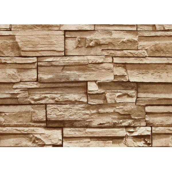 Removable PVC 3D Brick Effect Wallpaper / Brick Effect Wall Coverings , Affordable