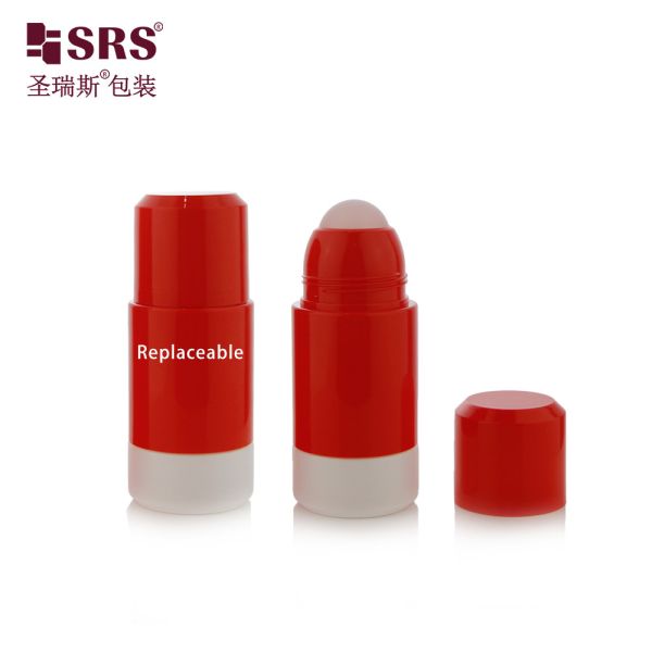 RPPE(P)-75ML Red Colored Deodorant Container With Replacement Inner Bottle With Soothing Gel Pain Relief