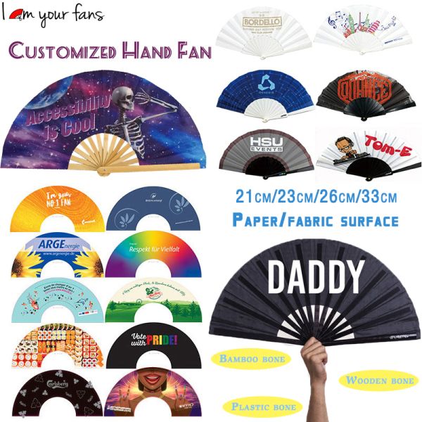 13inch Loud Noise Personalized Big Rave Clack Kung Fu Fan Wedding Folding Hand Fans