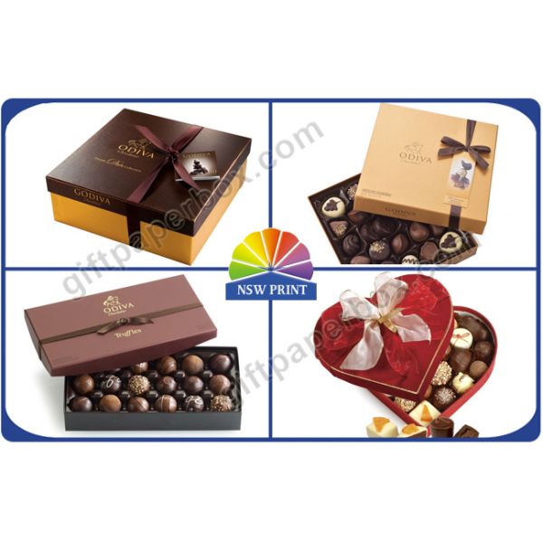 High End Chocolate Packaging Box With Ribbon For Valentine'S Day Gifts Packaging