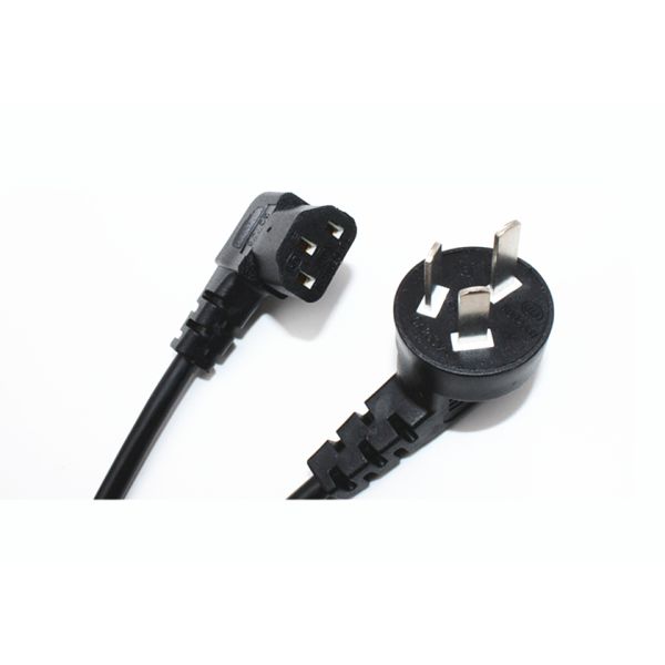 Hot sale Oxygen-free copper black power cord 10A 0.5m-10mAngled female power cable