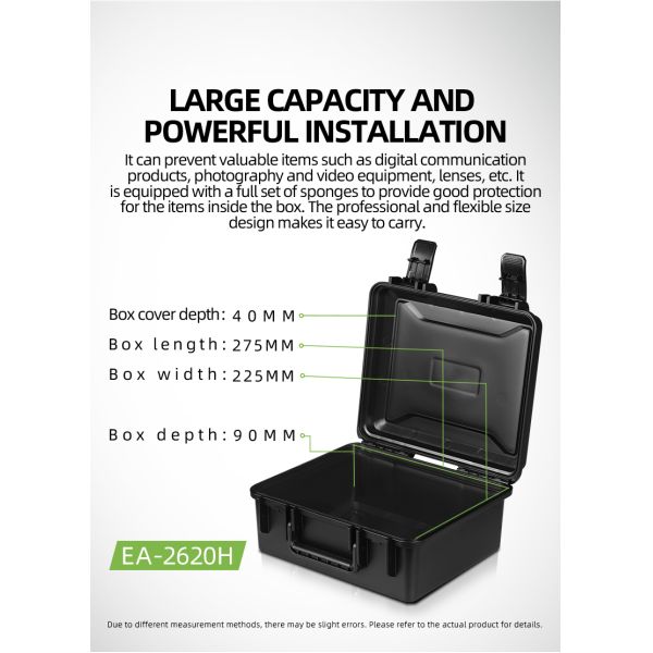 Custom Shockproof IP67 Waterproof Tool Case EA-2620H