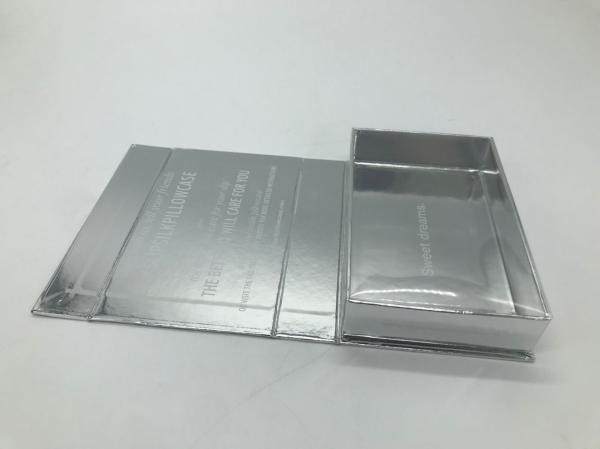 Luxury Silver Chipboard Gift Boxes Magnets Closure For Pillowcase Packaging