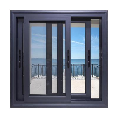 Australia Standard Hurricane Proof Double Glaze Temper Glass Casement Horizontal Window