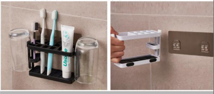 Silicone Food Grade Toothbrush Sterilizer Holder Wall Mounted