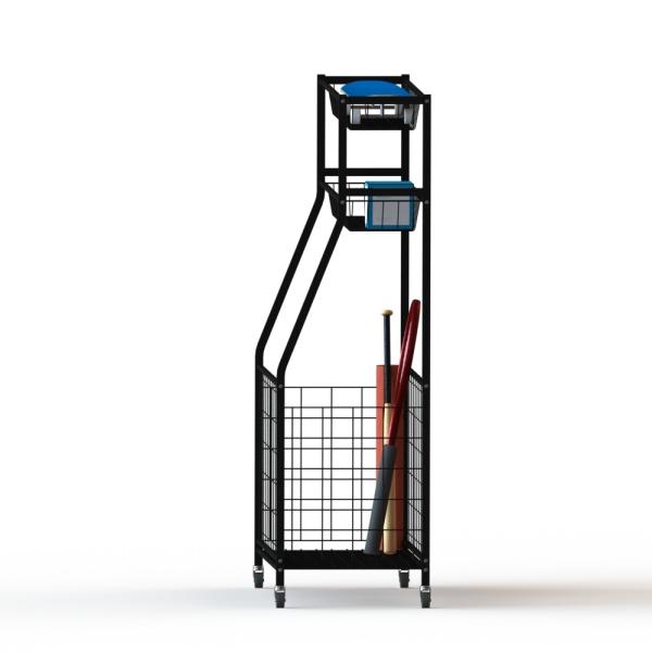 3 Tier Metal Sporting Goods Storage Rack In Garage Storage Stand