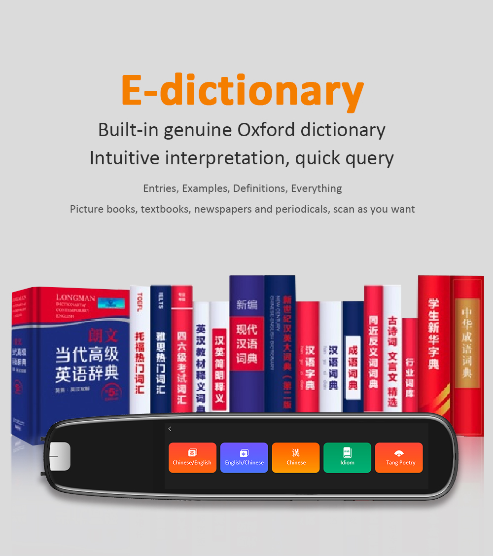 Electronic Language Translator Scanner Portable Scan Translation Pen 134 Languages