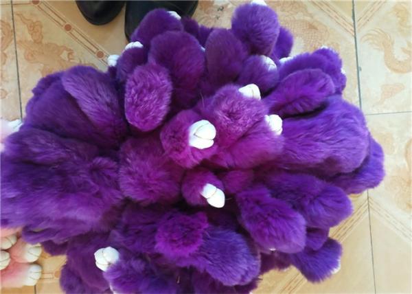 100% PP Cotton Filling Rabbit Handbag Charms Keyrings Pink Color 15cm 18cm