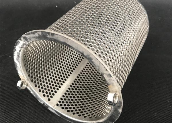 304 Perforated Stainless Steel Mesh / Filter Wire Mesh Cylindrical 5mm Hole